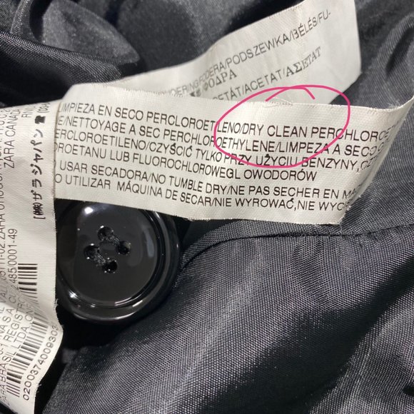 ZARA Peacoat Tweed Cowl Neck Double Breasted - Picture 8 of 8